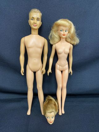 1960s Ideal Toy Tammy Dad Glamour Misty Dolls Samantha Head M - 132 W12 - 3 M12 - E - 2