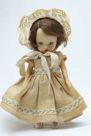 Nancy Ann Storybook Doll,  (little Bo Peep?) Hard Plastic,  Jointed Arms & Legs