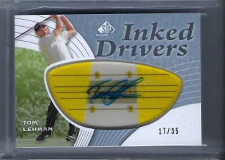 2012 Sp Game Tom Lehman Auto /35 Inked Drivers Persimmon Autograph Rare