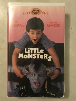 Little Monsters 1989 Clamshell Vhs Rare Oop Vg Fred Savage Howie Mandel
