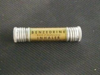 Benzedrine Amphetamine Inhaler Smith Kline & French Labs Vintage Rare Pharmacy