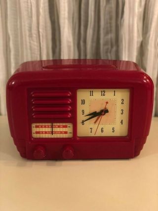Rare Pottery Barn Retro - Style Bakelite Alarm Clock Radio