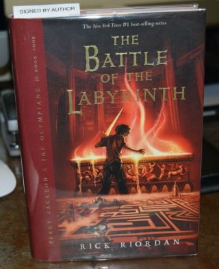 The Battle Of The Labyrinth By Rick Riordan Signed 1st Edition Autographed Rare