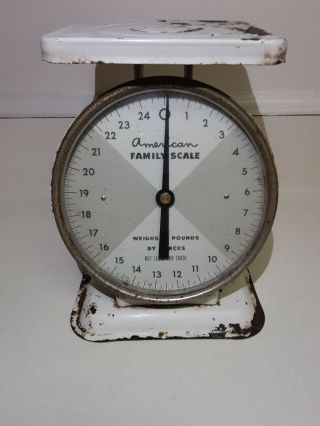 Vintage White American Family Scale Kitchen Scale Good