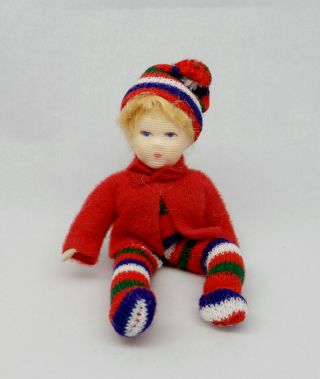 Vintage Erna Meyer Toddler Boy Doll Dollhouse Miniature 1:12