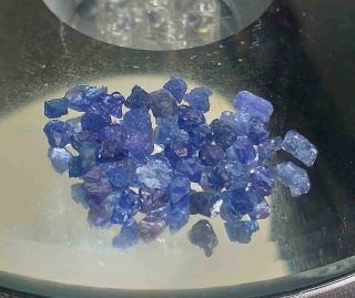 7.  0ct Rare Color NEVER SEEN BEFORE Neon Cobalt Blue Spinel Crystals Specimen 2