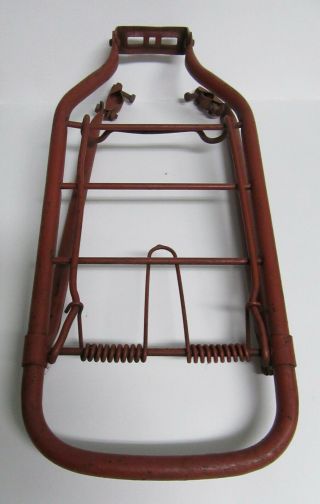 Vintage Antique Bicycle Bike Rear Book Parcel Rack Carrier Pannier Rat Trap