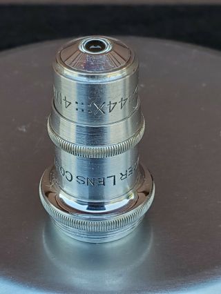 Spencer Lens Antique Microscope Objective 44x N.  A.  0.  66 4 Mm