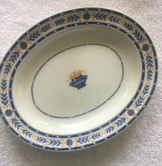 Rare Antique Wedgwood The Etruria Blue Laurel Oval Platter England