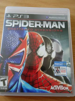 Spider - Man: Shattered Dimensions (sony Playstation 3,  2010) Rare W/comic Book.