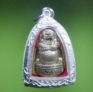 Perfect Old Amulet Tiger Lp Mhoon Very Rare From Siam