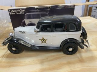 Vintage Jim Beam 1934 Black White Police Patrol Car Decanter Rare
