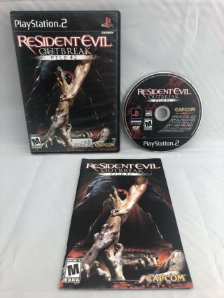 Resident Evil Outbreak: File 2 Playstation 2 Ps2 Complete Rare Game Horror