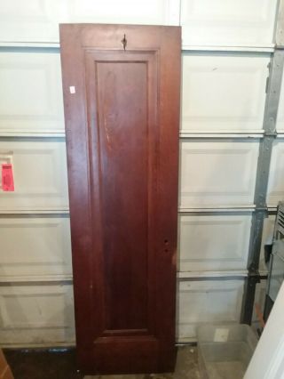 24 " X79 3/4 " Antique Vintage Old Solid Wood Interior Closet Pantry Door Panel 1
