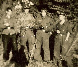 Rare Group Of German Panzermen & Wehrmacht Soldiers; One In Camo Parka