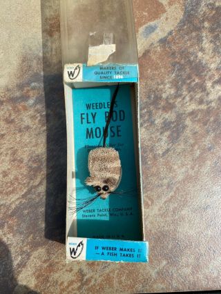 AWESOME VINTAGE WEBER MOUSE FLY FISHING LURE LOOK 3