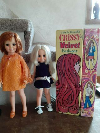 Vintage Ideal Crissy Family Dolls Chrissy,  Velvet,  And Case