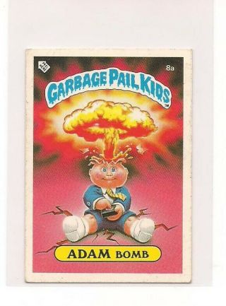 Garbage Pail Kids Adam Bomb 1985 Topps 8a Small Mini Variant Rare Gpk