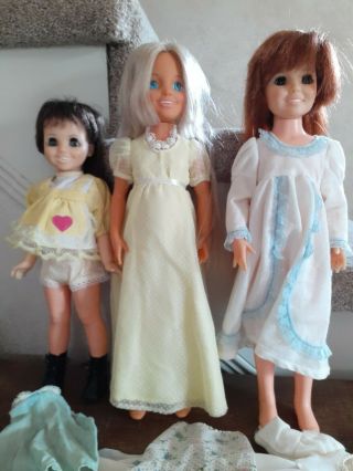 Vintage Ideal Crissy Family Dolls Chrissy,  Brandi,  And Mia