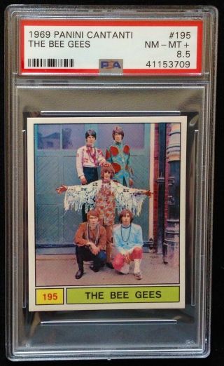 The Bee Gees Card 1969 Panini Cantanti 195 Psa 8.  5 Pop 1 Only 2 Higher Rare Hof