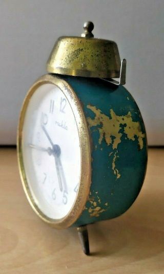 Vintage Old German Made Umf Ruhla Alarm Clock RARE 1930 2