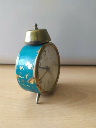 Vintage Old German Made Umf Ruhla Alarm Clock RARE 1930 3