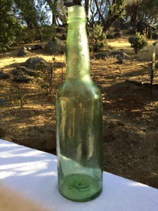 Rare Lime Green Budwiser Beer Bottle,  Bottom Embossed.