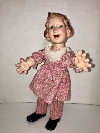Antique Composition 12”ideal Baby Snooks Cartoon Doll Fanny Brice 1938 - 42
