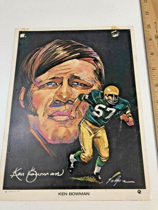 Vintage Rare 8x10 1970 Clark Oil Volpe Card Green Bay Packers Ken Bowman