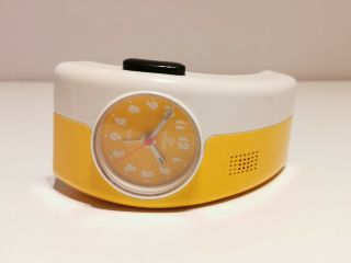 Vintage Rare Swiss Desk Table Traveling Alarm Quartz Clock " Jovial "
