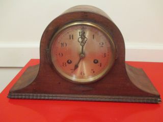 Antique German Hag Napoleon Hat Style Mantle Table Shelf Clock