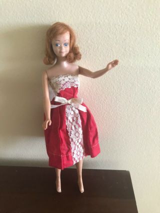 Vintage 1960’s Mattel Midge Doll Straight Legs And Skipper With Bendable Legs