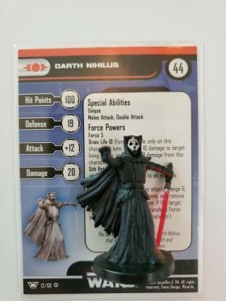 Darth Nihilus - 12 Star Wars Miniatures » Champions Of The Force Very Rare
