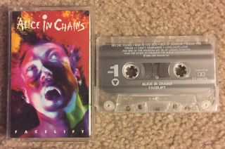 Alice In Chains Facelift Cassette Tape Cbs/columbia Records Usa 1990 Rare