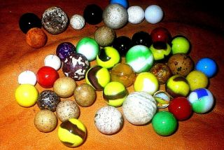 45 Antique &vintage Toy Marbles,  See The Photos For Description 9.  7 - 8 Quality