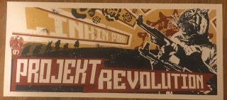 Linkin Park Projekt Revolution Poster Silkscreen 2007 Rare