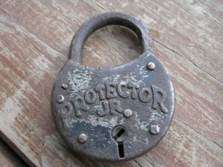 Antique Vintage Old Protector Jr Padlock No Key