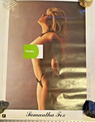 Samantha Fox Poster 1988 Rare Vintage Collectible Oop Hot Sexy Playboy