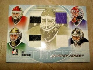08 Itg Ultimate 8th Edition Ed Belfour Journey Quad Jersey /24 Rare