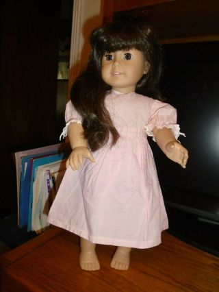 American Girl Doll Samantha Pleasant Co With Pink Check Dress 18 " Lovely