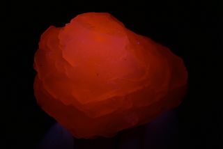 67g Natural Clear Pink Fluorescent Calcite Crystal Cluster Rare Mineral Specimen