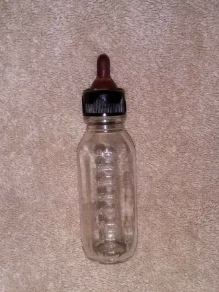 Vtg Retro Mini 4 " Tinyflo Glass Baby Doll Bottle,  Tiny Tears,  Betsy Wetsy,  Dy - Dee