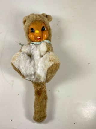 Vintage Rubber Faced Stuffed Plush Squirrel