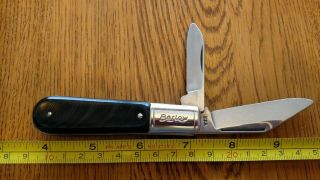 Vintage U.  S.  A.  2 Blade Barlow Saw Cut Handle Pocket Knife Rare Find 30/1
