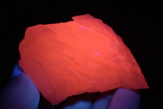82g Natural Clear Pink Fluorescent Calcite Crystal Cluster Rare Mineral Specimen