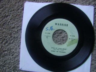 Bobby Lee Trammell " Open Up Your Heart " Rare Rockabilly 45 Warrior 1554 Vtg 1959