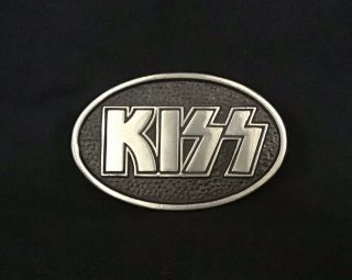 Kiss Army Band Belt Buckle ( (stamped - 1977 Aucoin Mgt Inc))  Rare Find