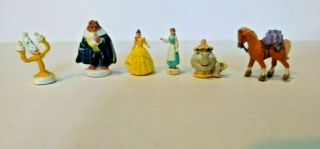 Beauty & The Beast 6 Vintage Polly Pocket Castle Miniature Figures Belle Lumiere
