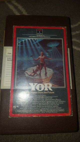 Yor The Hunter From The Future Betamax Rare Oop Htf Cutbox