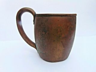 Unique Antique Vintage Copper Mug Cup Handmade Metalware Folk Art $9.  95 No Resrv